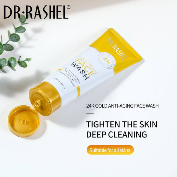 DR RASHEL 24K Gold Anti-Aging Face Wash 100g for Youthful Skin - MAT Beauty