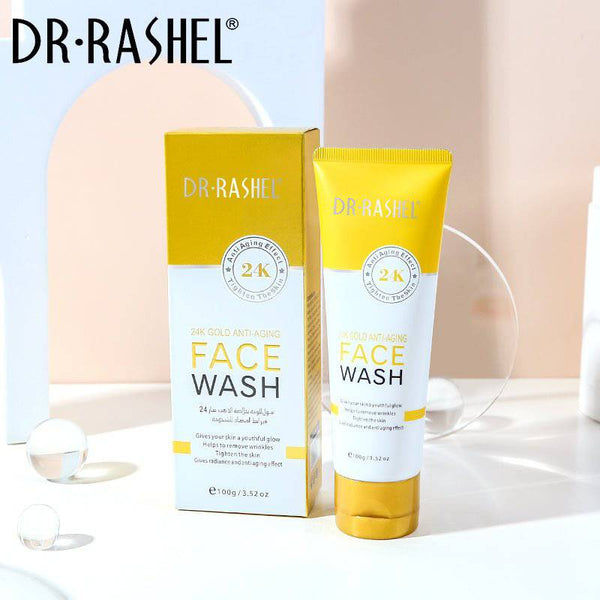 DR RASHEL 24K Gold Anti-Aging Face Wash 100g for Youthful Skin - MAT Beauty