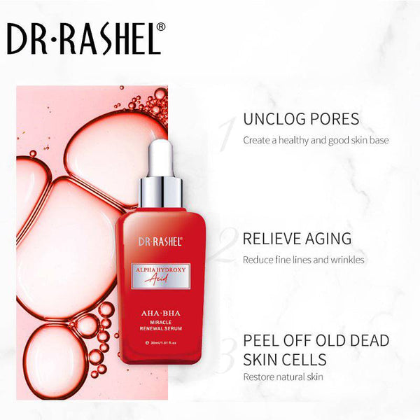 DR RASHEL AHA BHA Face Serum 30ml for Rejuvenation and Skin Renewal - MAT Beauty