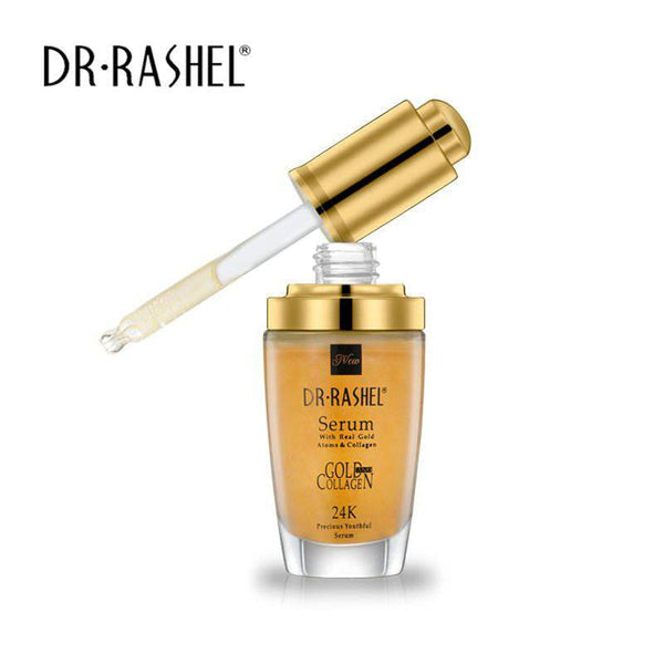 DR RASHEL 24K Gold Collagen Primer - Real Gold Atoms Ampoule, Anti-Wrinkle Hyaluronic Acid Face Whitening Serum - MAT Beauty