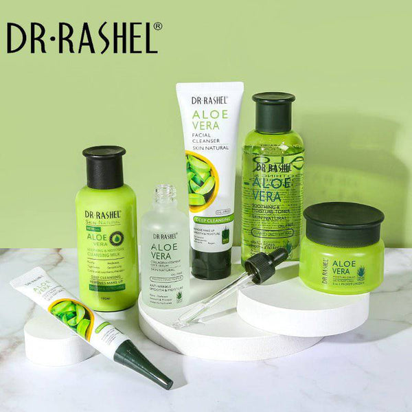Dr Rashel AloeVera Skin Care Series - 6 Pack Natural Soothing and Moisturizing Solutions - MAT Beauty
