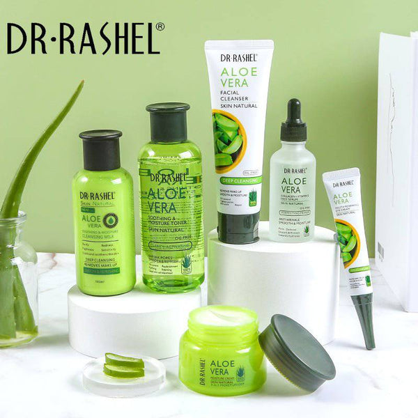 Dr Rashel AloeVera Skin Care Series - 6 Pack Natural Soothing and Moisturizing Solutions - MAT Beauty
