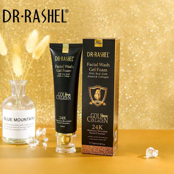 Dr Rashel Gold Collagen Facial Wash Gel Foam with Real Gold Atoms - MAT Beauty