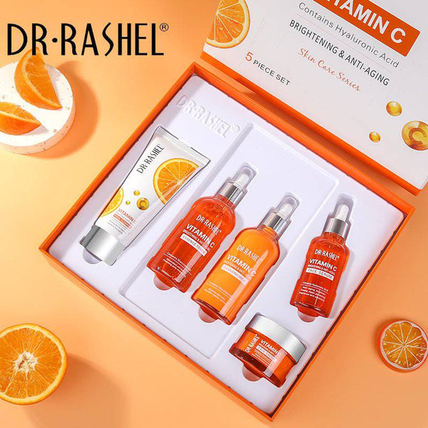 Dr Rashel Vitamin C Anti Aging Skin Care Set - Pack of 5 in Gift Box - MAT Beauty