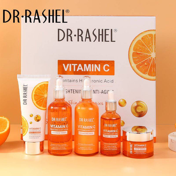 Dr Rashel Vitamin C Anti Aging Skin Care Set - Pack of 5 in Gift Box - MAT Beauty