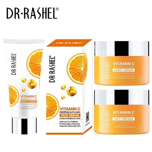Dr Rashel Vitamin C Pack - 4 in 1 Day & Night Cream, Cleanser & Serum - MAT Beauty