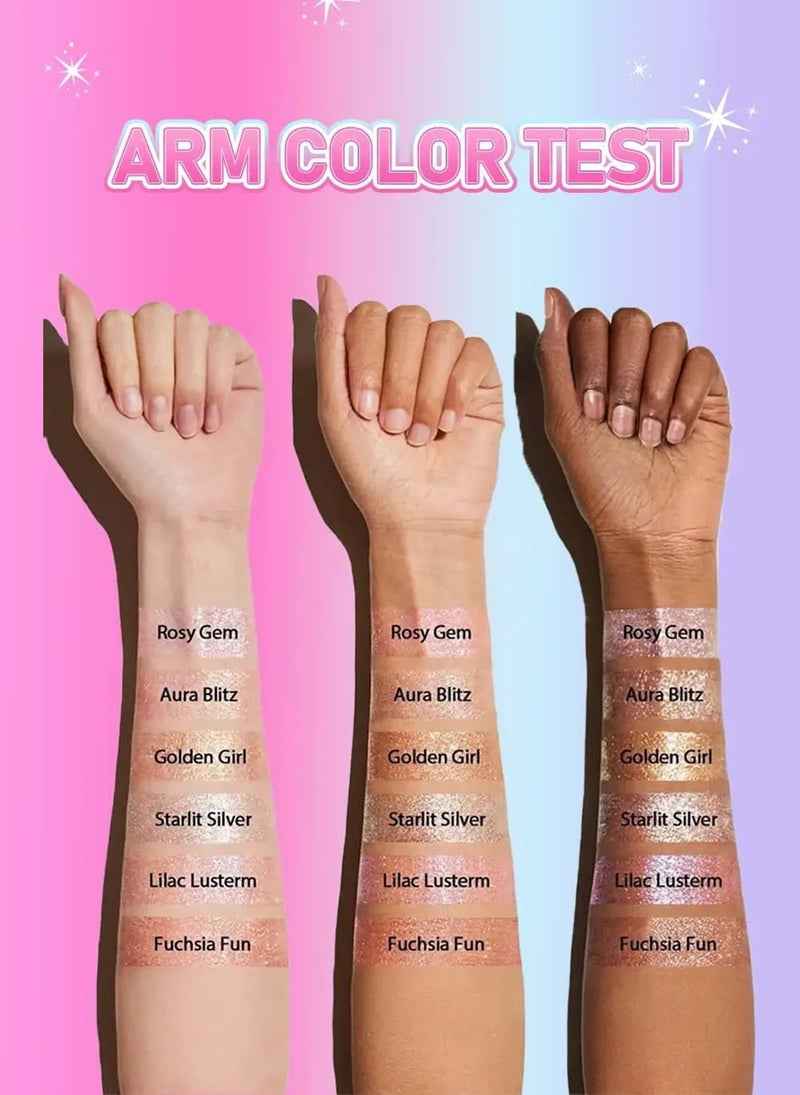 Wine Sparkling Jelly Highlighter Stick Pearlescent Glitter Eyeshadow & Highlighter Stick – Viral Trendy Shine