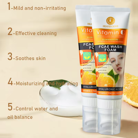 Heaven Dove Vitamin C Face Wash Glow and Moisture Foam 120g - MAT Beauty