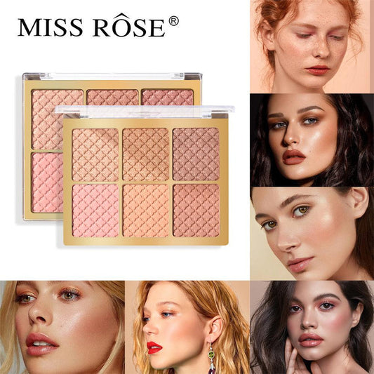 Miss Rose 6 Color Square Face Palette - All in One Miss Rose Face Palette - MAT Beauty