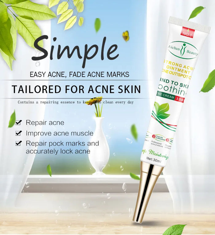 Aichun Beauty Acne Cream 30ml - Effective Pimple Remover and Acne Treatment for Clear Skin - MAT Beauty