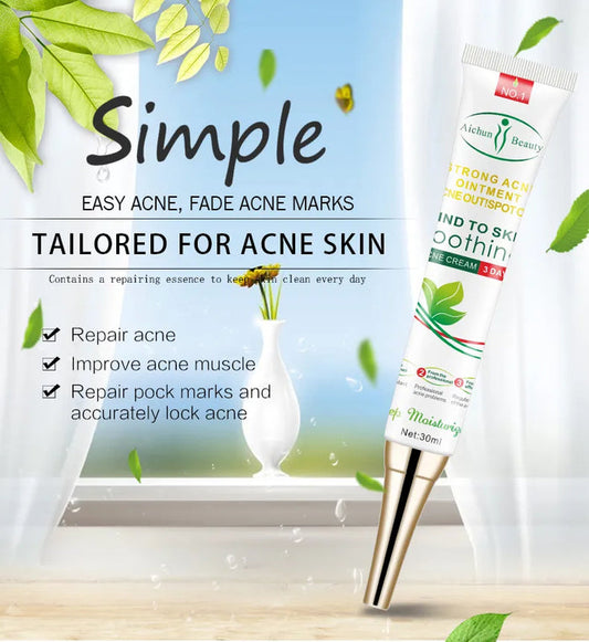 Aichun Beauty Acne Cream 30ml - Effective Pimple Remover and Acne Treatment for Clear Skin - MAT Beauty