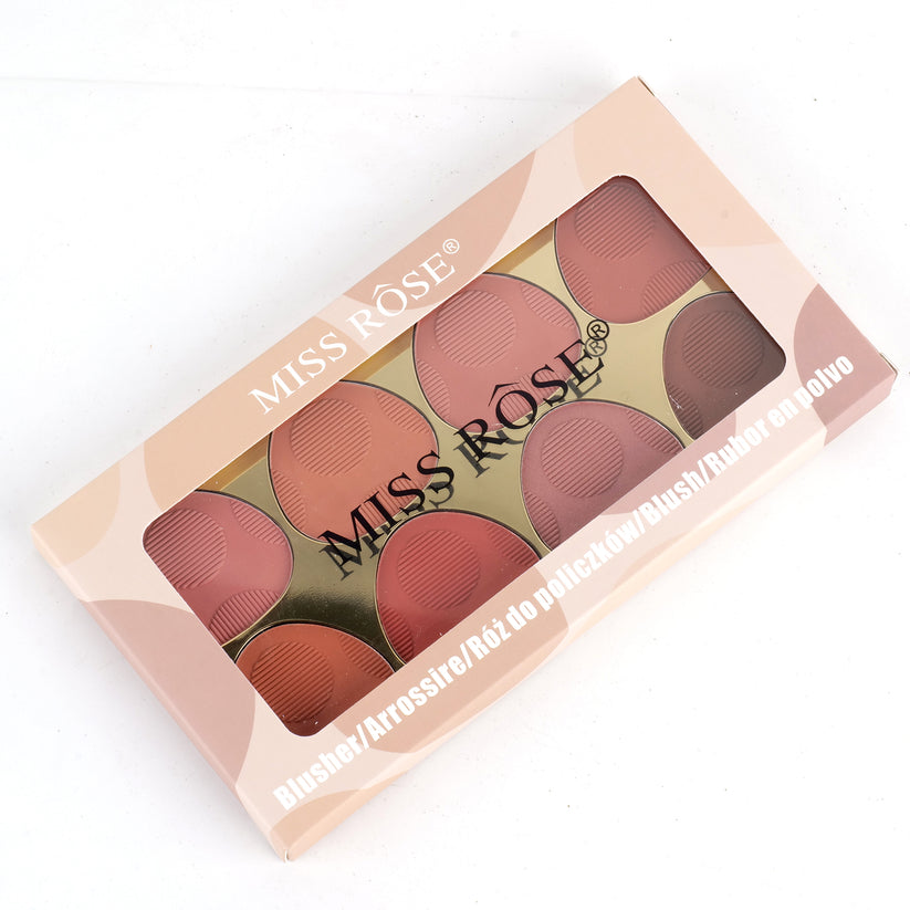 Miss Rose Blusher Palette - 8-Color Blusher for Radiant Cheeks - MAT Beauty