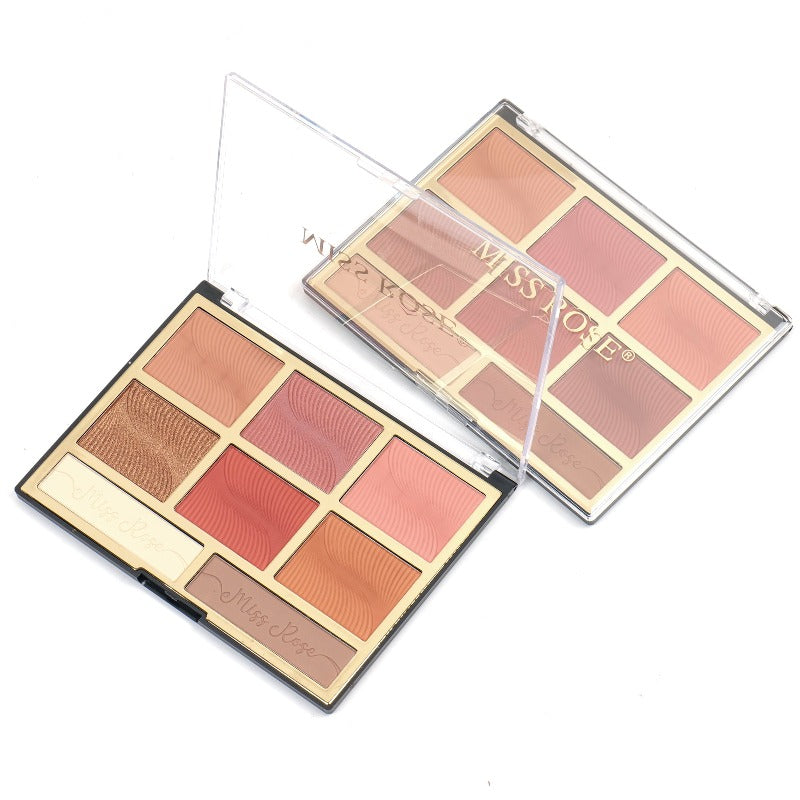 Miss Rose 6 Color Blush & 2 Color Bronzer - Enhance Your Glow with Miss Rose Blush and Bronzer - MAT Beauty
