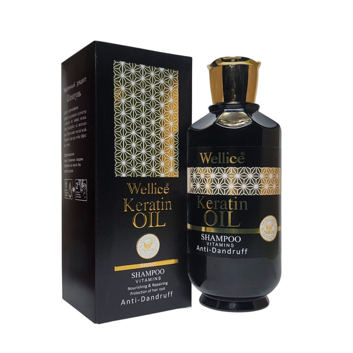 Wellice Keratin Oil Shampoo - Premium Edition Spa Vitamins 520g - MAT Beauty