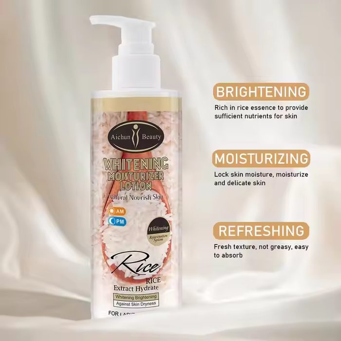 Aichun Beauty Natural Vegan Rice Lotion - Moisturizing Cream for Skin Whitening and Radiance - MAT Beauty
