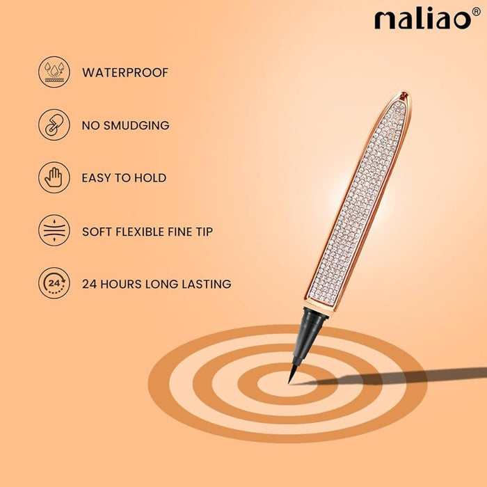 Maliao Liquid Eyeliner - 24Hrs Long-Lasting, Waterproof, No Flaking, No Smudging, 1.8 ml - MAT Beauty