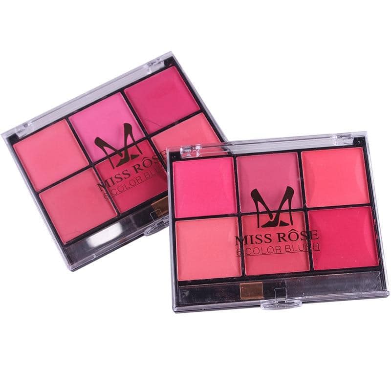 Miss Rose Blush Powder Palette – 6 Color Makeup Blush Powder Set - MAT Beauty