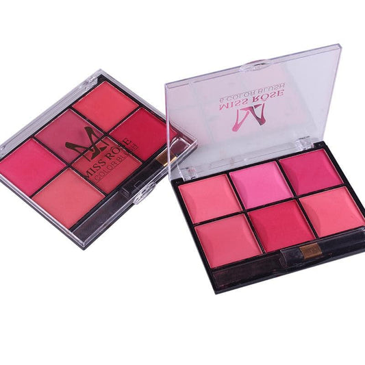 Miss Rose Blush Powder Palette – 6 Color Makeup Blush Powder Set - MAT Beauty