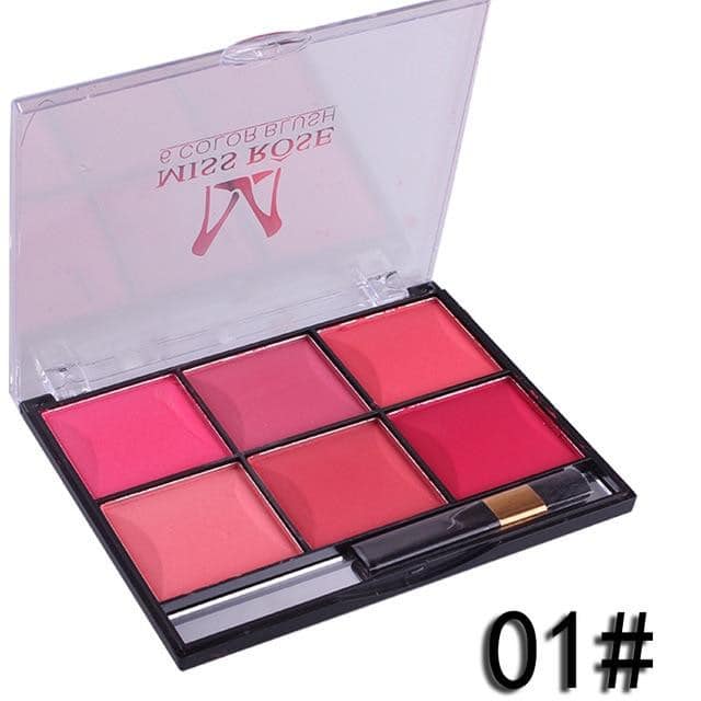 Miss Rose Blush Powder Palette – 6 Color Makeup Blush Powder Set - MAT Beauty