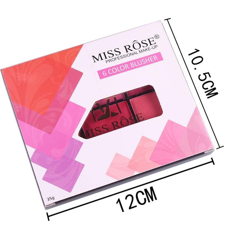Miss Rose Blush Powder Palette – 6 Color Makeup Blush Powder Set - MAT Beauty