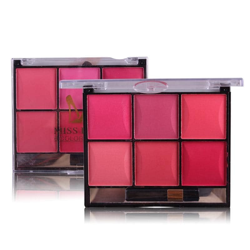 Miss Rose Blush Powder Palette – 6 Color Makeup Blush Powder Set - MAT Beauty