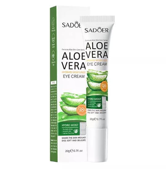 Sadoer Aloe Vera Eye Cream for Glowing Skin, Anti-Wrinkle & Dark Circles, 20g - MAT Beauty