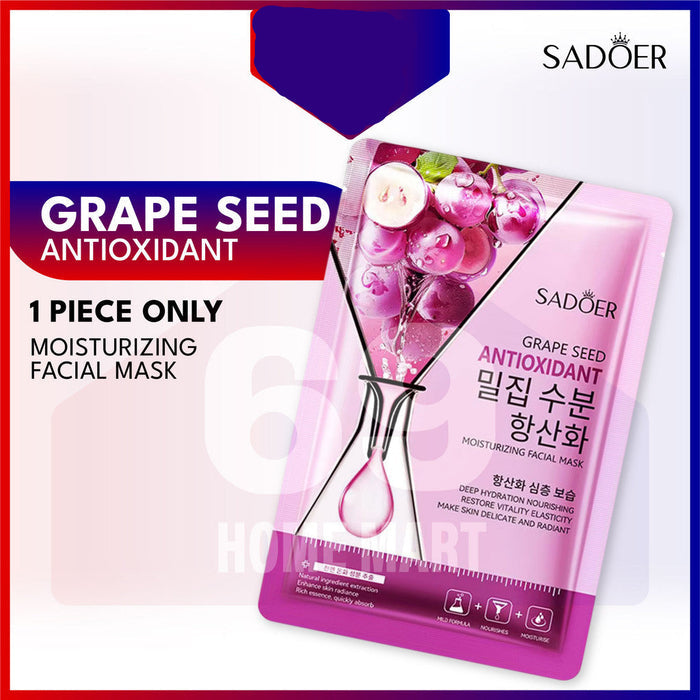 SADOER Grape Seed Facial Sheet Mask for Moisturizing Skin - 1 Pc - MAT Beauty