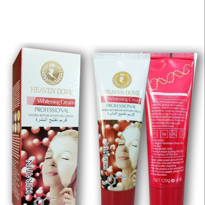 Heaven Dove Whitening Cream Professional Keratin Tube 120g - Illuminate Your Skin - MAT Beauty